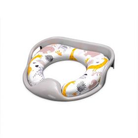Reductor moale pentru toaleta, cu manere, model universal, Animals Grey