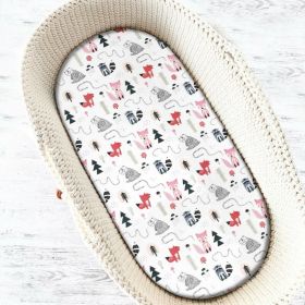 Cearceaf cu elastic, MimiNu, Pentru landou, carucior si cosulet, Dimensiune 80x35 cm, Din bumbac certificat Oeko Tex Standard 100, Fox