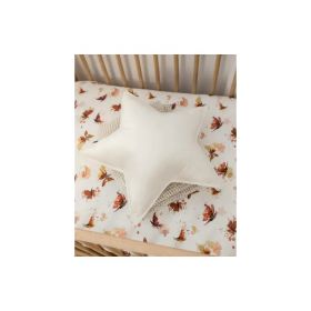 Babyly - Perna stea Velvet- culoare crem perlat, catifea, marimea S, 39 cm