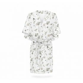 Halat Kimono pentru gravide si mamici, bumbac, marime universala, Natur