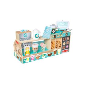 Set de joaca din lemn cu accesorii Ne jucam de-a Cafeneaua - Barista