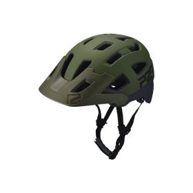 Casca Ciclism P2R FORTEX, M/L (59-61 cm), Verde inchis-Gri