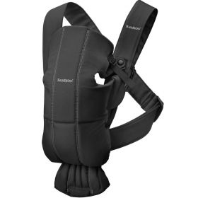 BabyBjorn - Marsupiu anatomic Mini, cu pozitii multiple de purtare, Black, Tesatura-Tricot