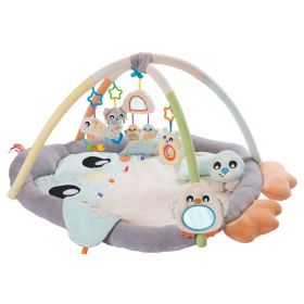 Covoras educational, Playgro, Penguin, Pentru copii, Interactiv, Multifunctional, Pentru activitati fizice, Cu elemente detasabile, 0 luni+, Snuggle Me Penguin Tummy Time Gym-Bag