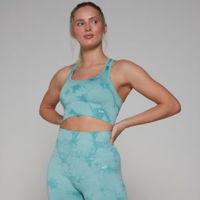 Bustieră sport fără cusături MP Shape Ultra pentru femei - Dusk Blue vopsit cu noduri - XL