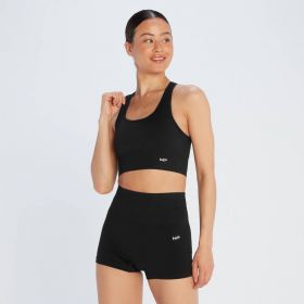 Bustieră sport cu bretele încrucișate fără cusături MP Shape pentru femei - Negru - XL