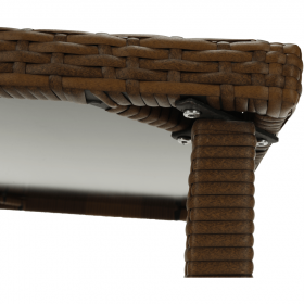 Set de gradina, masa+6x scaune, ratan, miere/crem, GARDEN