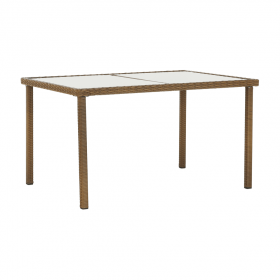 Set de gradina, masa+6x scaune, ratan, miere/crem, GARDEN