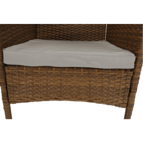 Set de gradina, masa+6x scaune, ratan, miere/crem, GARDEN