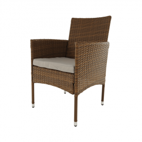 Set de gradina, masa+6x scaune, ratan, miere/crem, GARDEN