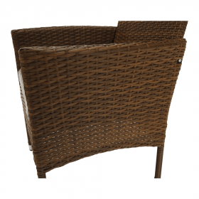 Set de gradina, masa+6x scaune, ratan, miere/crem, GARDEN