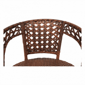 Set de gradina din rattan 1 + 2, maro, JARUB