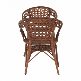 Set de gradina din rattan 1 + 2, maro, JARUB