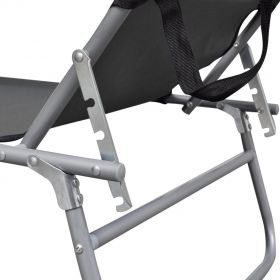 Sezlong pliabil cu protectie solara 189 x 58 x 27 cm