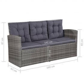Set mobilier de exterior cu perne