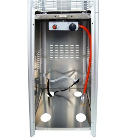 Incalzitor de terasa tip piramida pe GPL, model LOUXOR, putere 13kW, INOX, CALORE