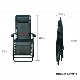 Sezlong de gradina reglabil, GERALD