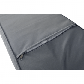 Set de gradina din 3 piese, rattan, gri, AUREK