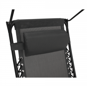 Set de 2 scaune reglabile de gradina, gri, KASPIAN