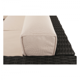 Set de gradina din rattan, 3 piese, maro/bej, RODEN