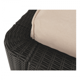 Set de gradina din rattan, 3 piese, maro/bej, RODEN