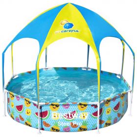 Bestway Piscina supraterana copii Steel Pro, protectie UV, 244 x 51 cm