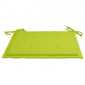 Scaune gradina stivuibile cu perne, 4 buc, lemn masiv tec, verde