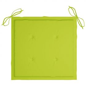 Scaune mobilier de gradina cu perne, 2 buc., lemn masiv acacia, verde