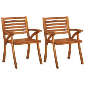 Scaune mobilier de gradina cu perne, 2 buc., lemn masiv acacia, verde