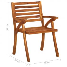 Scaune mobilier de gradina cu perne, 2 buc., lemn masiv acacia, verde