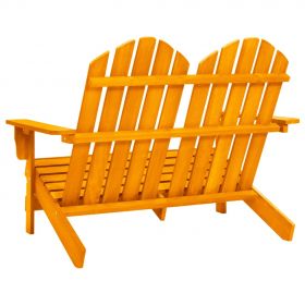 Scaun de gradina Adirondack cu 2 locuri portocaliu lemn de brad