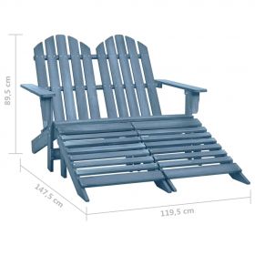 Scaun gradina Adirondack 2 locuri & otoman