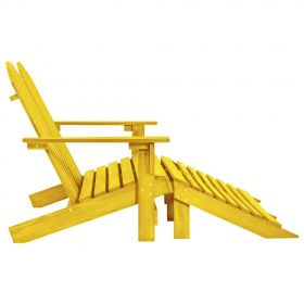 Scaun de gradina Adirondack 2 locuri & otoman galben