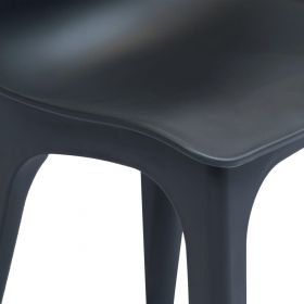 Scaune de gradina, 2 buc., antracit, plastic