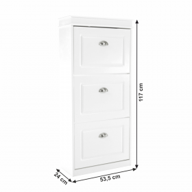 Pantofar, 3 compartimente, gri/alb, SEBER TYP 2