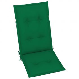Scaun de gradina cu perne verzi, lemn masiv tec