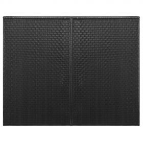 Magazie dubla pentru pubele, poliratan, 153 x 78 x 120 cm, negru