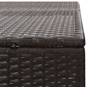 Magazie de pubele tripla, maro, 229 x 78 x 120 cm, poliratan