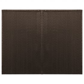 Magazie dubla de pubele, maro, 153 x 78 x 120 cm, poliratan