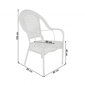 Set de gradina 1+4, alb, KOVEN