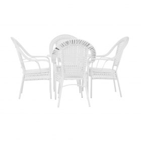 Set de gradina 1+4, alb, KOVEN