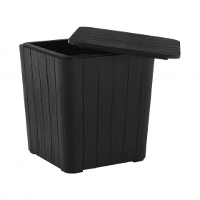 Cutie / masa de depozitare pentru gradina, neagra, IBLIS