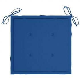 Scaune gradina stivuibile cu perne, 4 buc, lemn masiv tec