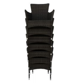 Set de gradina din 9 piese, gri, MENIBOR