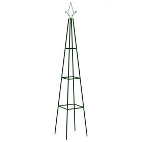 Suporturi plante gradina 2 buc. verde inchis 35x35x195 cm fier