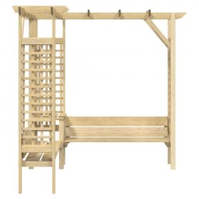 Pergola coltar cu bancheta