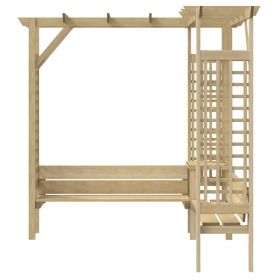 Pergola coltar cu bancheta