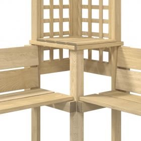 Pergola coltar cu bancheta
