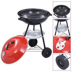 Gratar pe carbuni tip ceainic XXL portabil cu roti