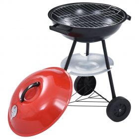 Gratar pe carbuni tip ceainic XXL portabil cu roti